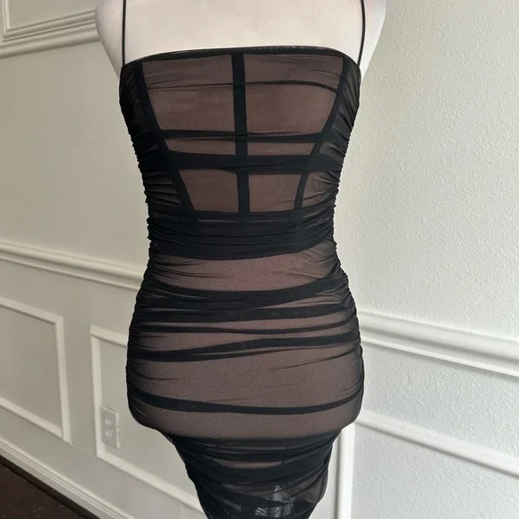 Nookie Black Bodycon Dress, Size XS - Picture 3 of 6